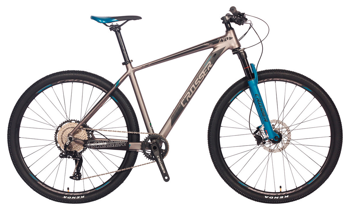 Фотография Велосипед Crosser Solo 1 29" 2021, размер XL, серо-синий